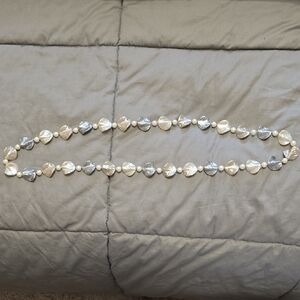 Elegant Heart-Shaped Silver and Gold Necklace